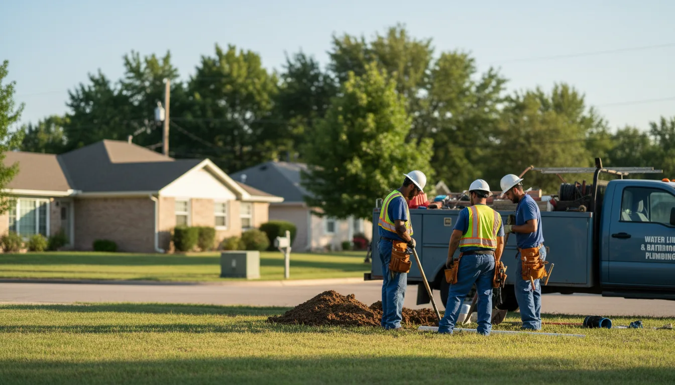 Residential water line and bathroom plumbing service in Monaca, PA